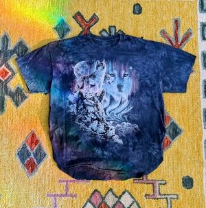 The Mountain - Hidden Wolf Aurora - Cropped Tee